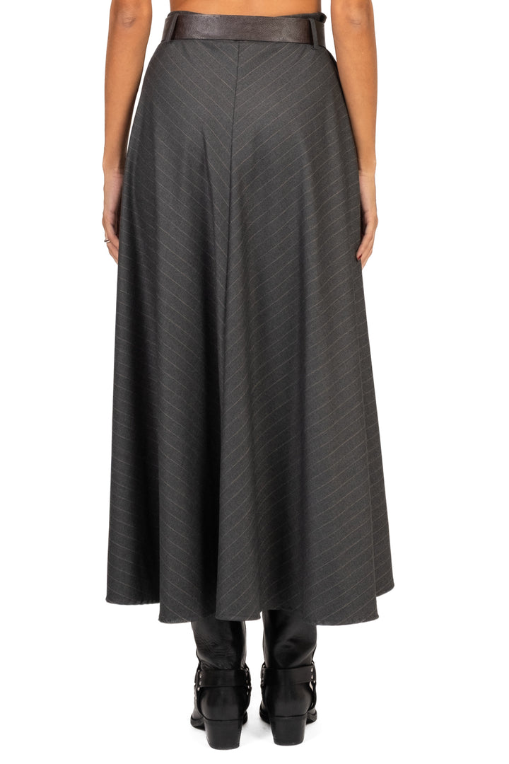 Tensione In - Gonna gessata svasata Art. W25G967