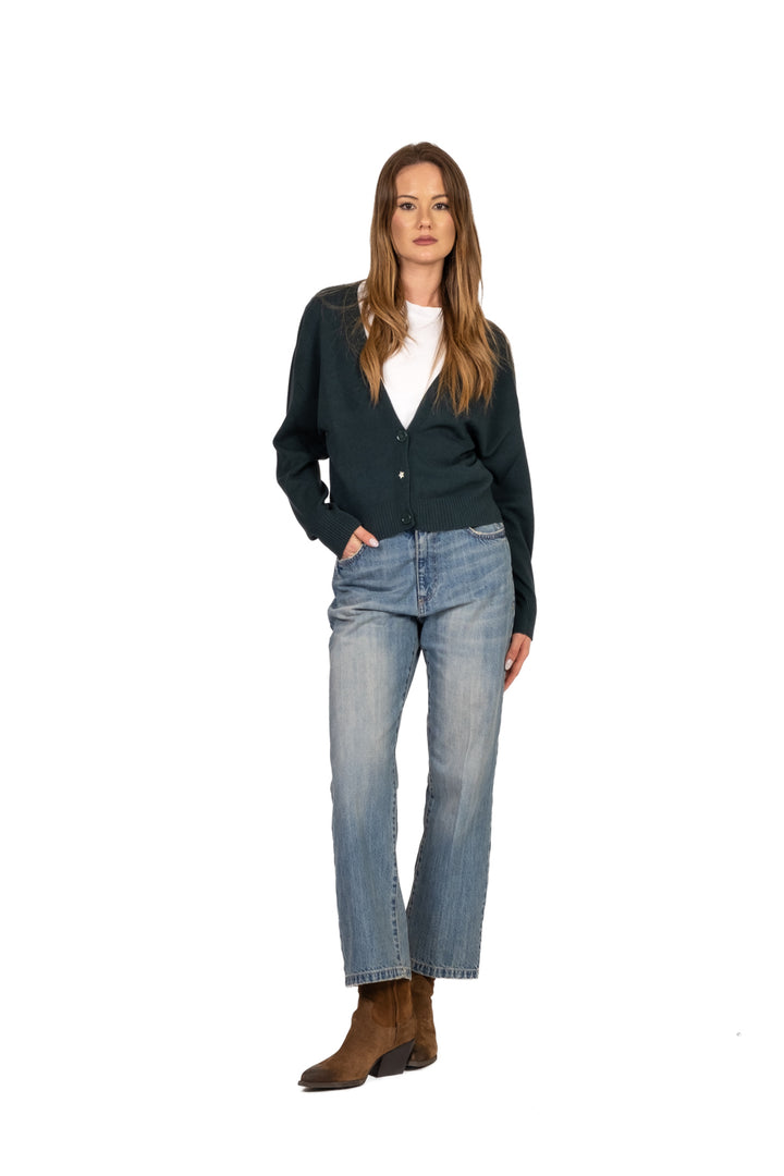 Vicolo - Cardigan scollo V bottone gioiello Art. 77164F