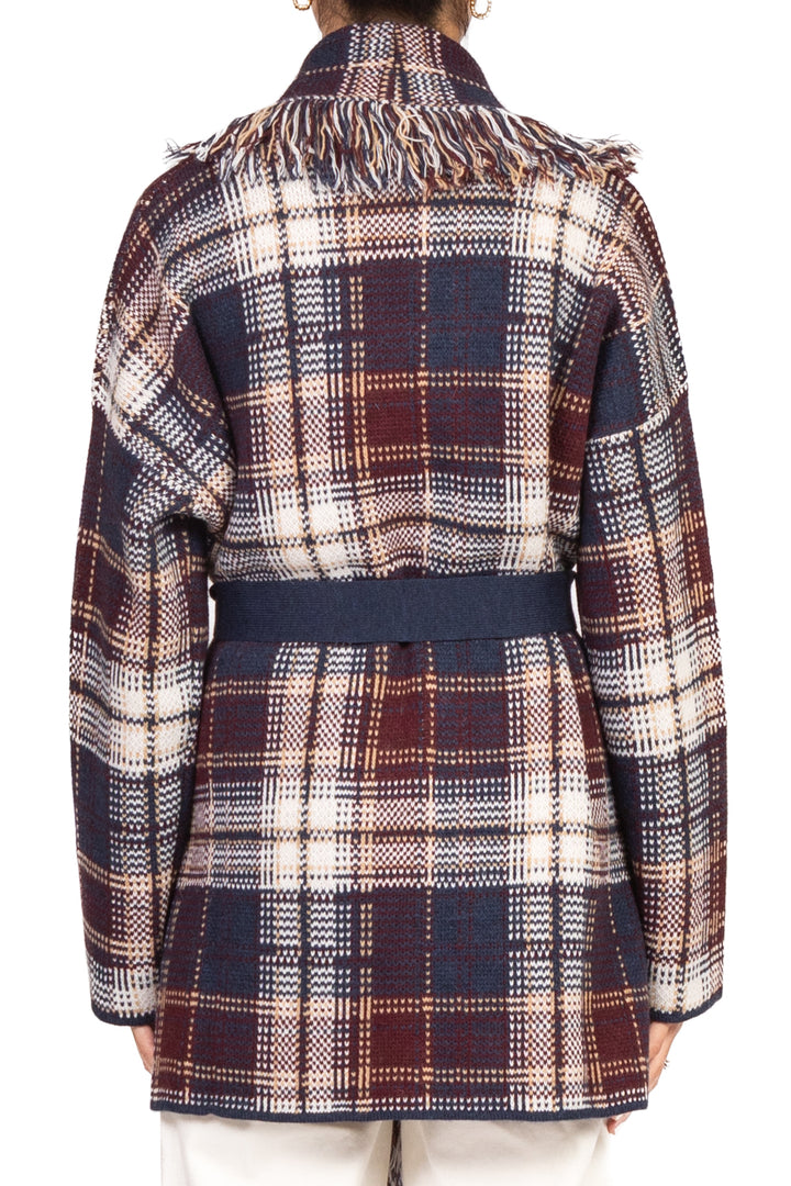 Vicolo - Caban check con cintura Art. 77229F