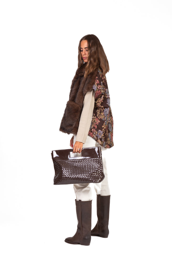 Tensione In - Gilet pelliccia con tessuto posteriore Art. 108T