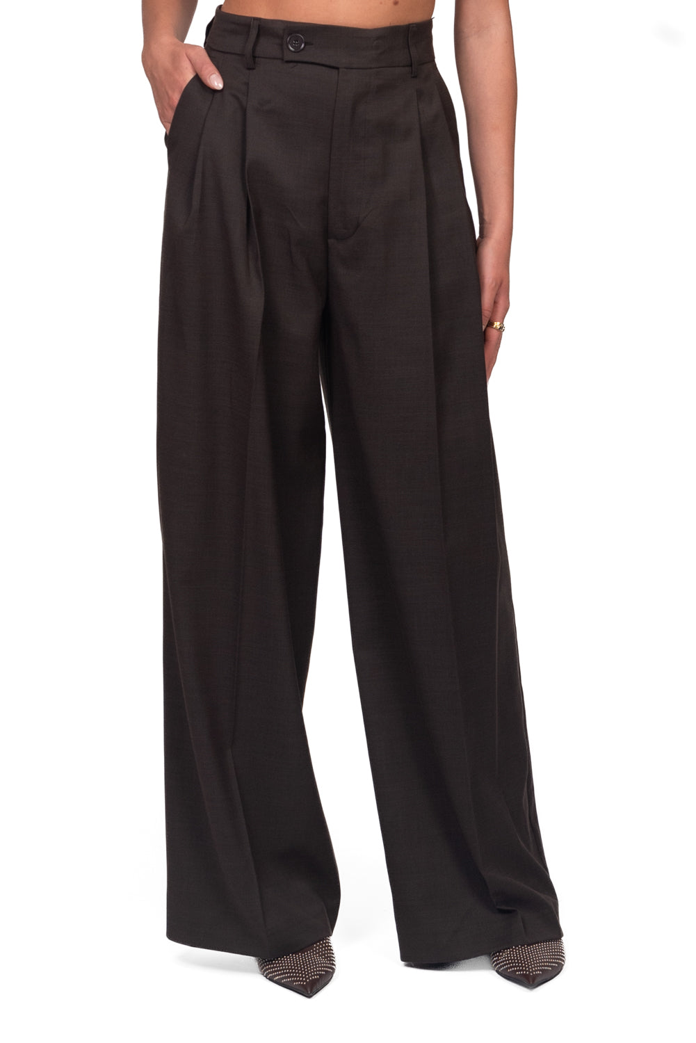 Vicolo - Pantalone palazzo con pinces Art. TAC0148