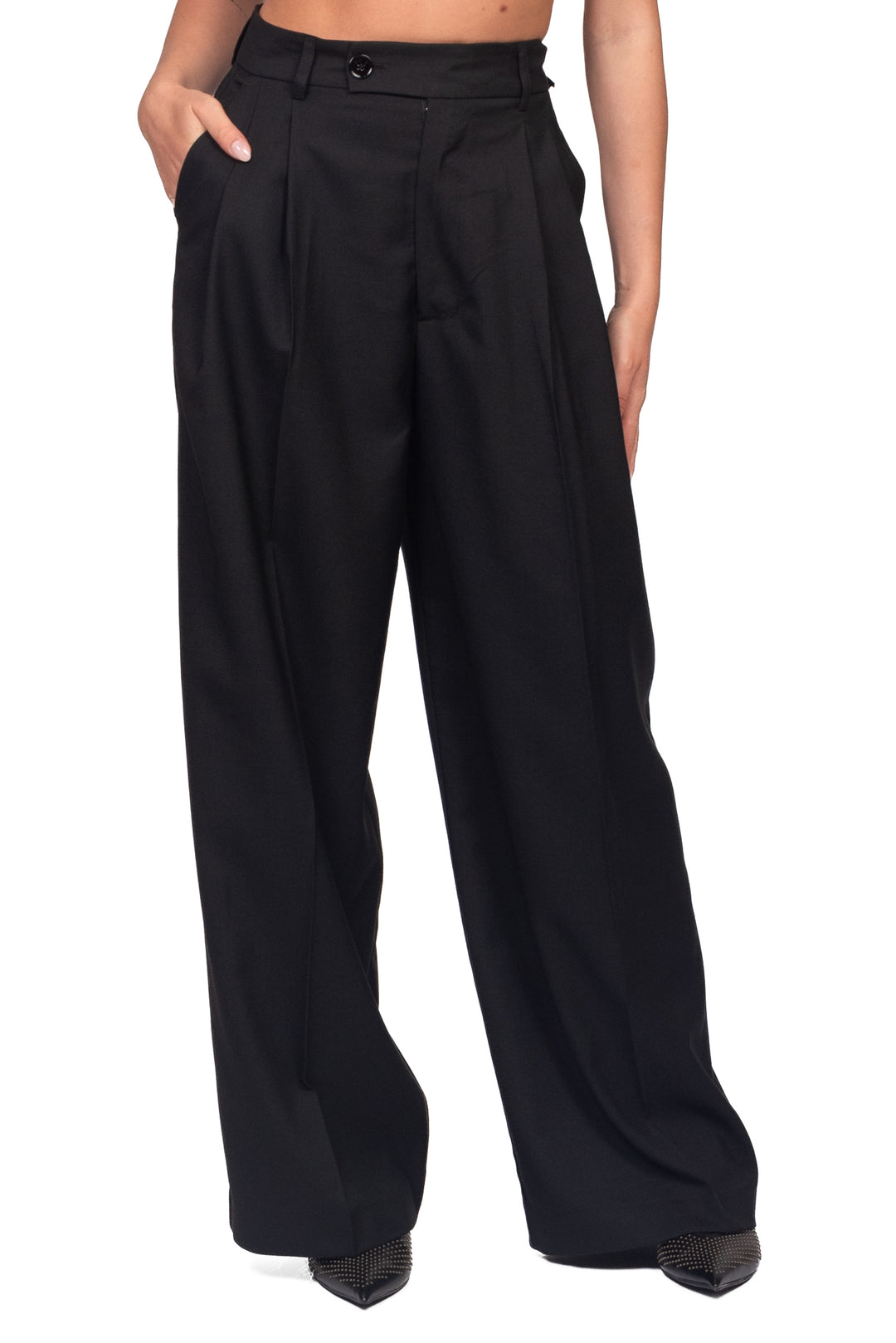 Vicolo - Pantalone palazzo con pinces Art. TAC0148