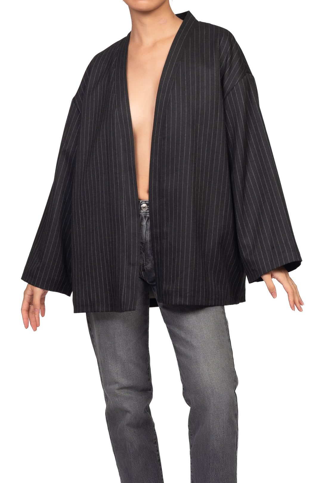 Vicolo - Giacca kimono gessata Art. TAC0725