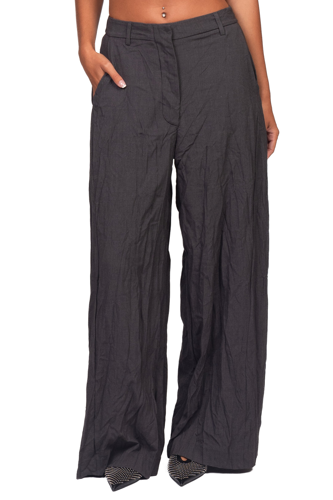 Tensione In - Pantalone barrel effetto stropicciato Art. W26P245