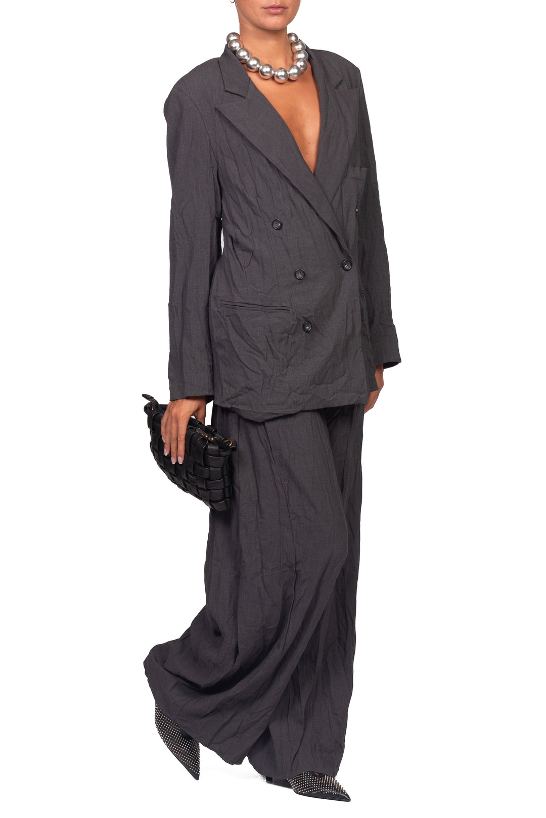 Tensione In - Pantalone barrel effetto stropicciato Art. W26P245
