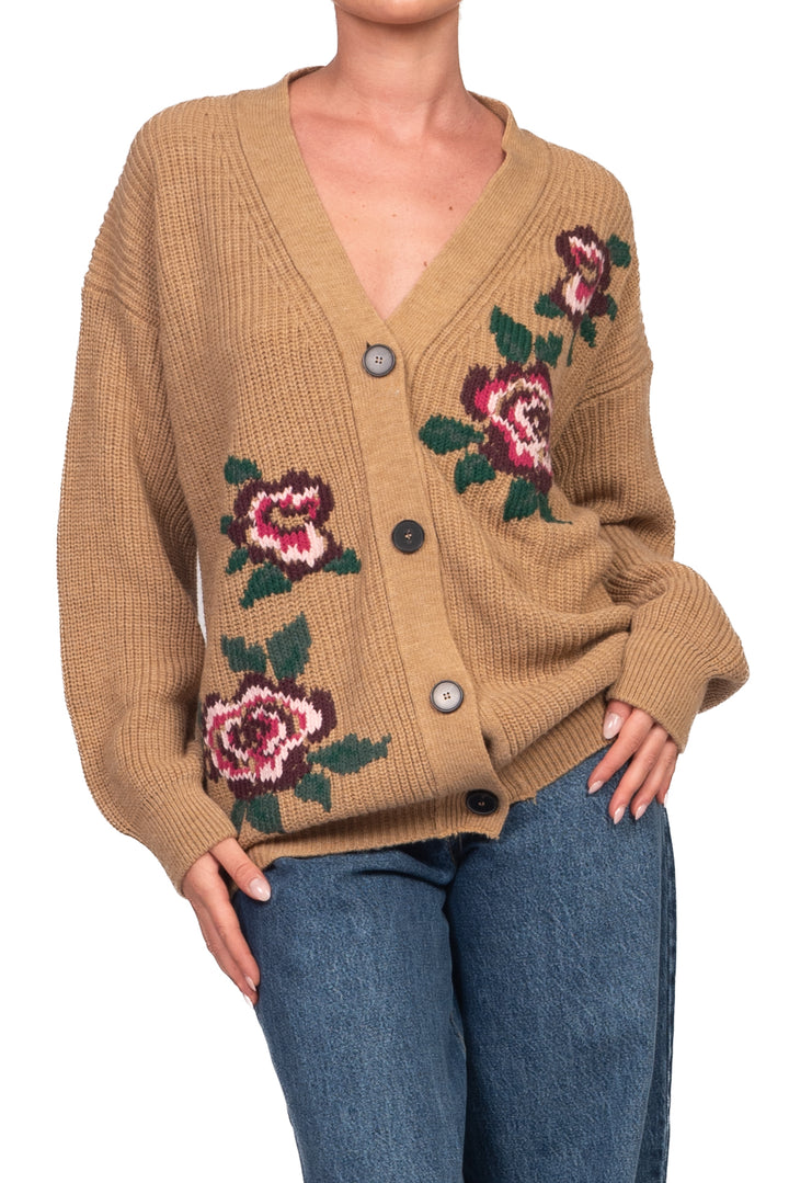 Vicolo - Cardigan over ricamo fiore Art. 7AC7118