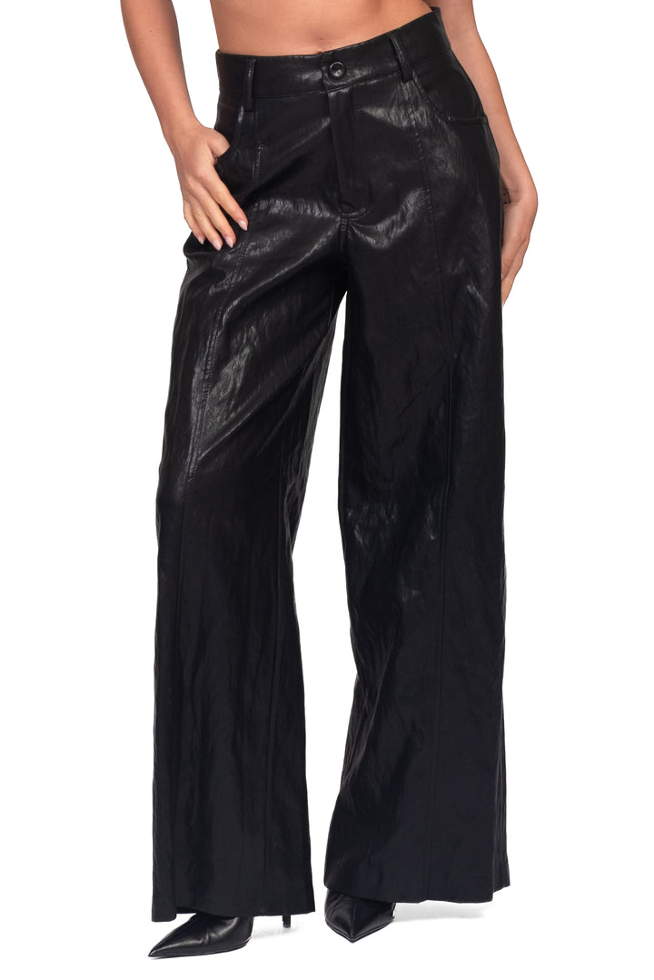 Tensione In - Pantalone palazzo ecopelle Art. HU667