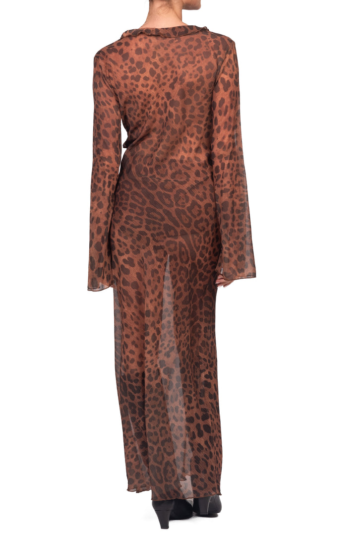 Tensione In - Abito lungo animalier Art. FW260022