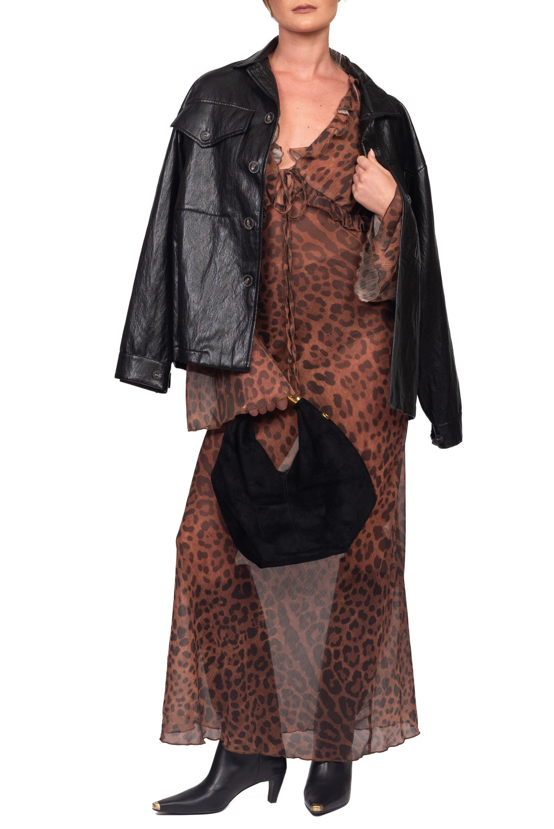 Tensione In - Abito lungo animalier Art. FW260022