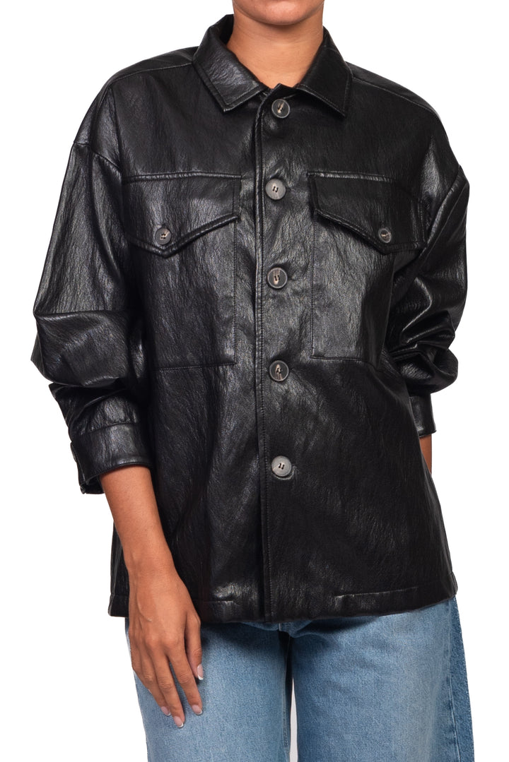 Vicolo - Giacca camicia ecopelle Art. TAC0337