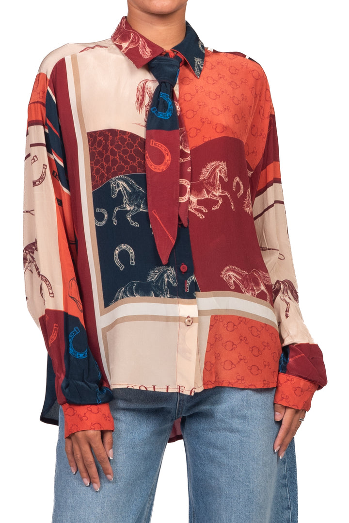 Tensione In - Camicia fantasia con cravatta Art. W26C403