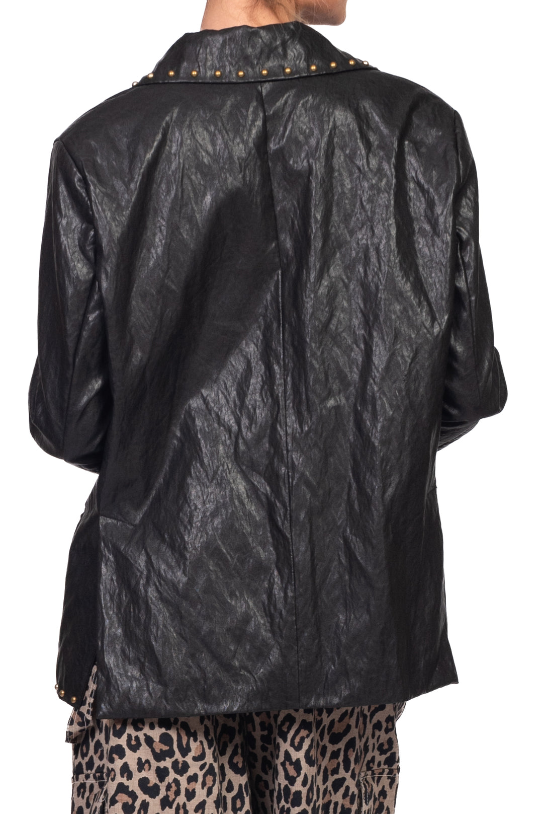 Tensione In - Giacca ecopelle con borchie Art. W26J281