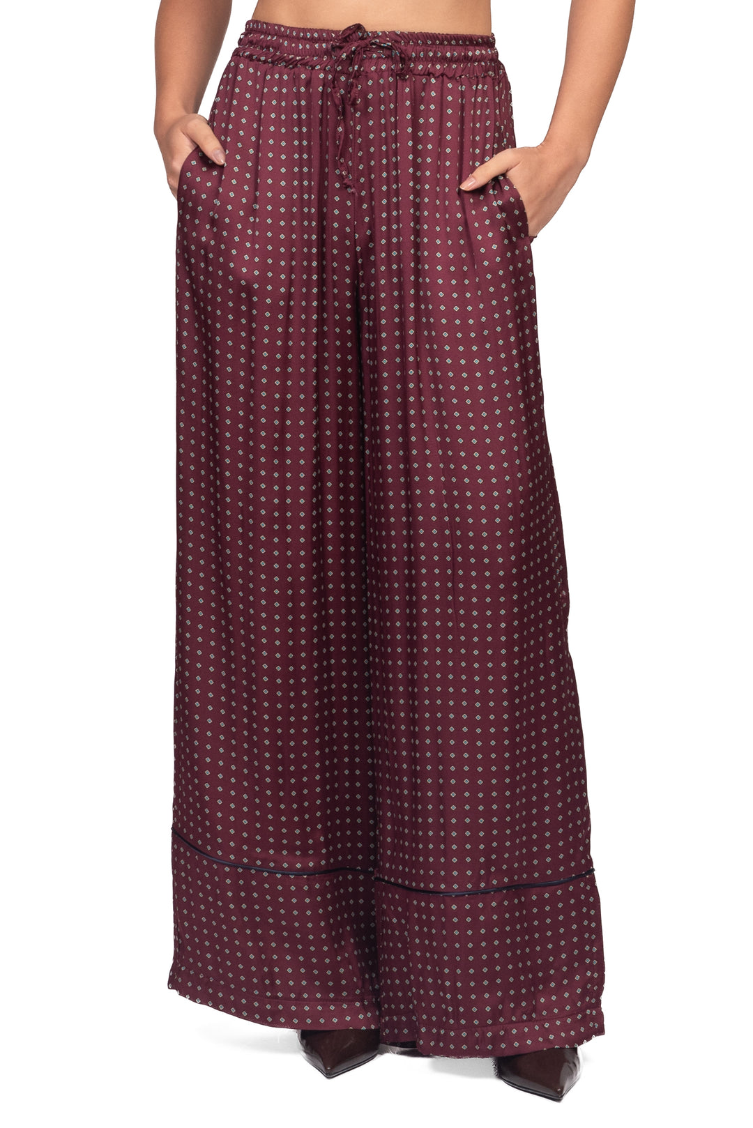 Tensione In - Pantalone satin fantasia Art. 40364