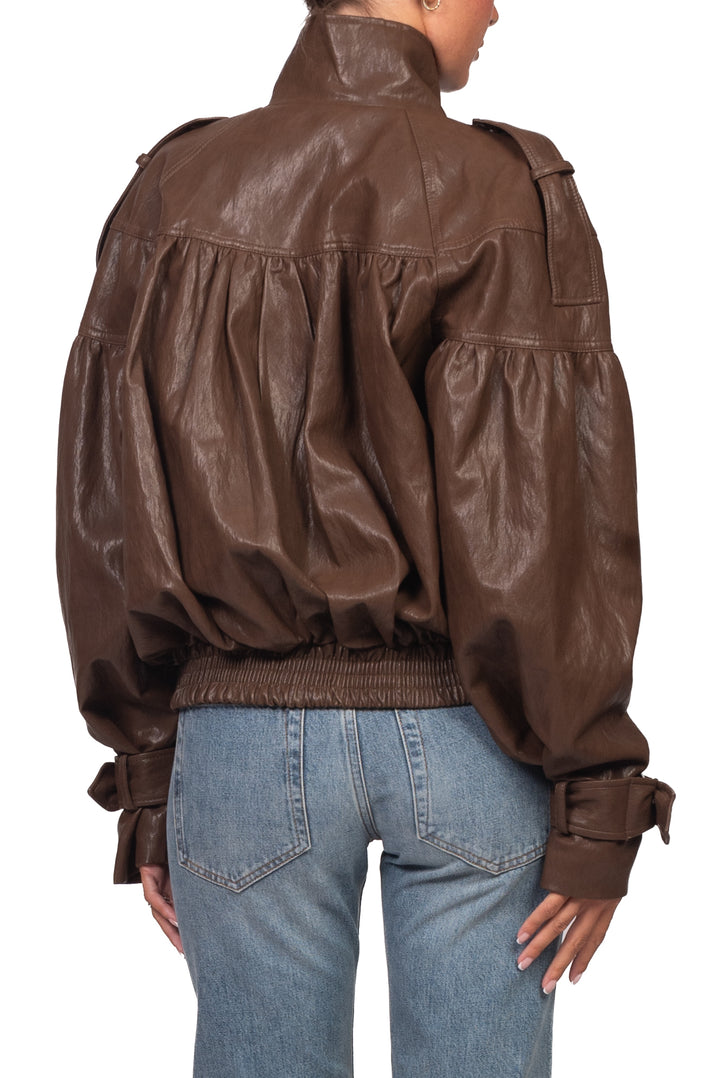 Tensione In - Bomber ecopelle con cinghia Art. 27B6097
