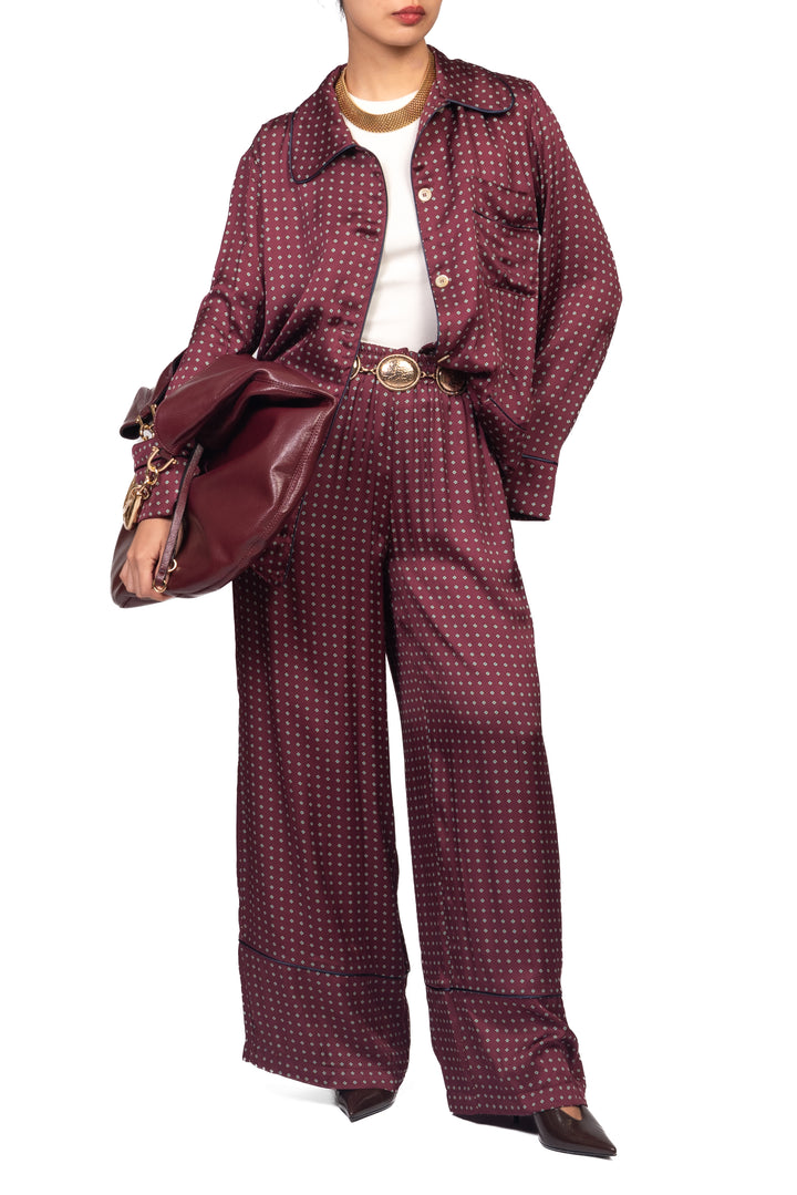 Tensione In - Pantalone satin fantasia Art. 40364