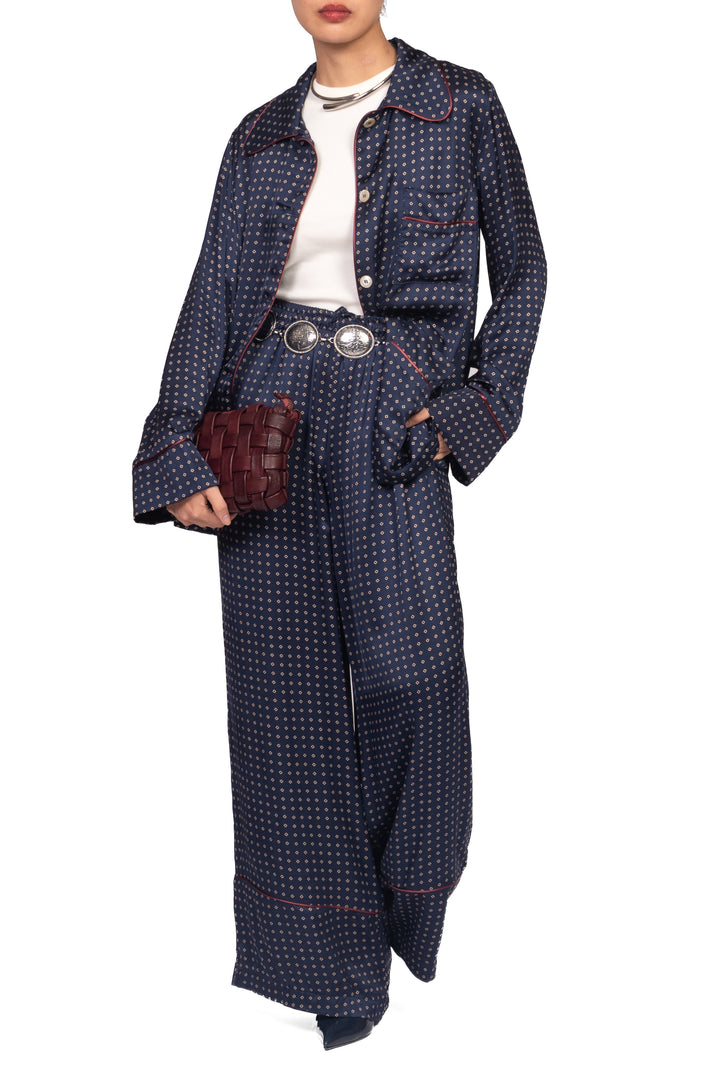 Tensione In - Pantalone satin fantasia Art. 40366