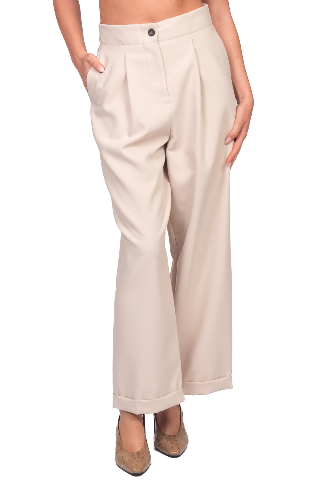 Tensione In - Pantalone baggy con risvolto Art. 27P6117