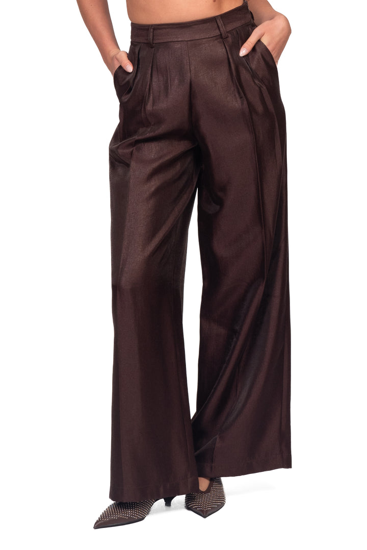 Vicolo - Pantalone palazzo effetto lucido Art. TAC0642