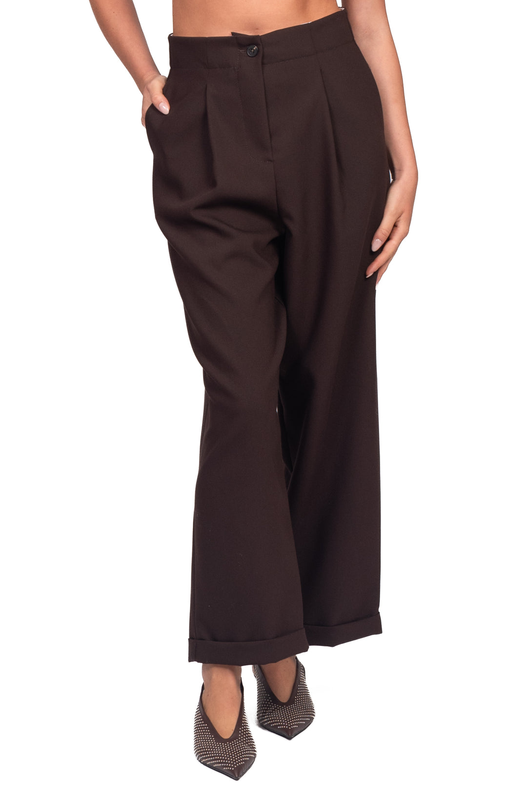Tensione In - Pantalone baggy con risvolto Art. 27P6117