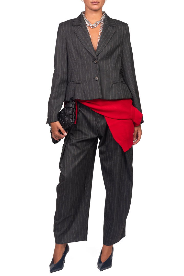 Tensione In - Pantalone barrel gessato Art. W26P333