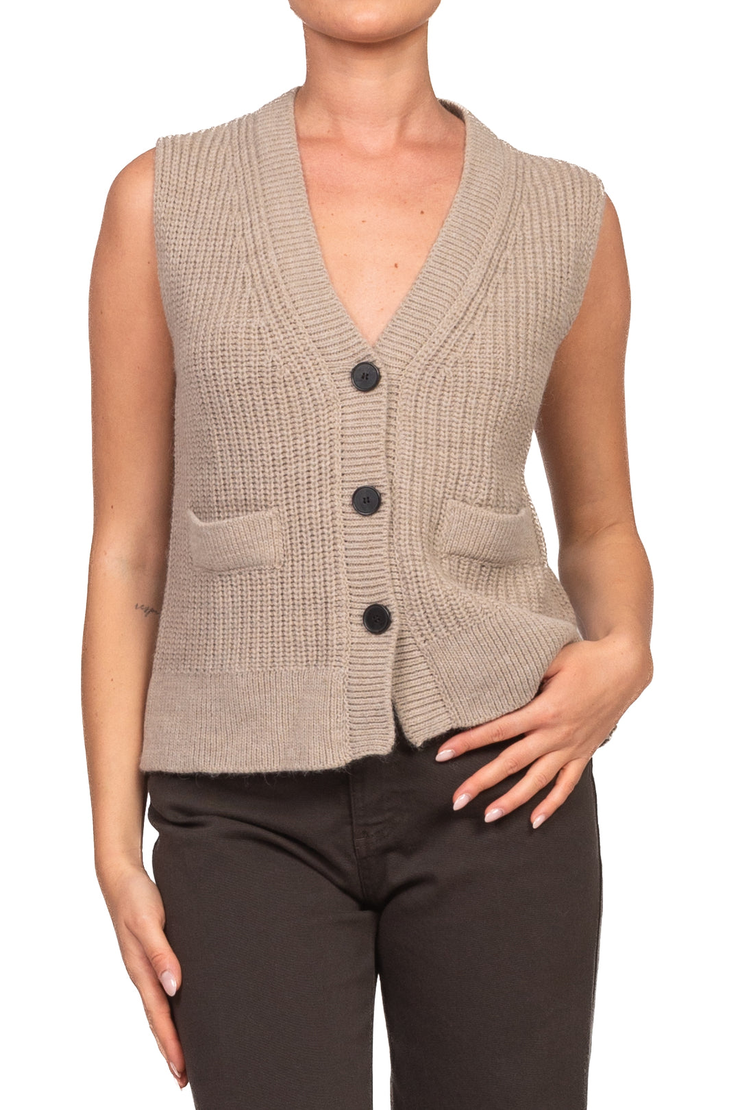 Vicolo - Gilet in maglia con bottoni Art. 5AC5029