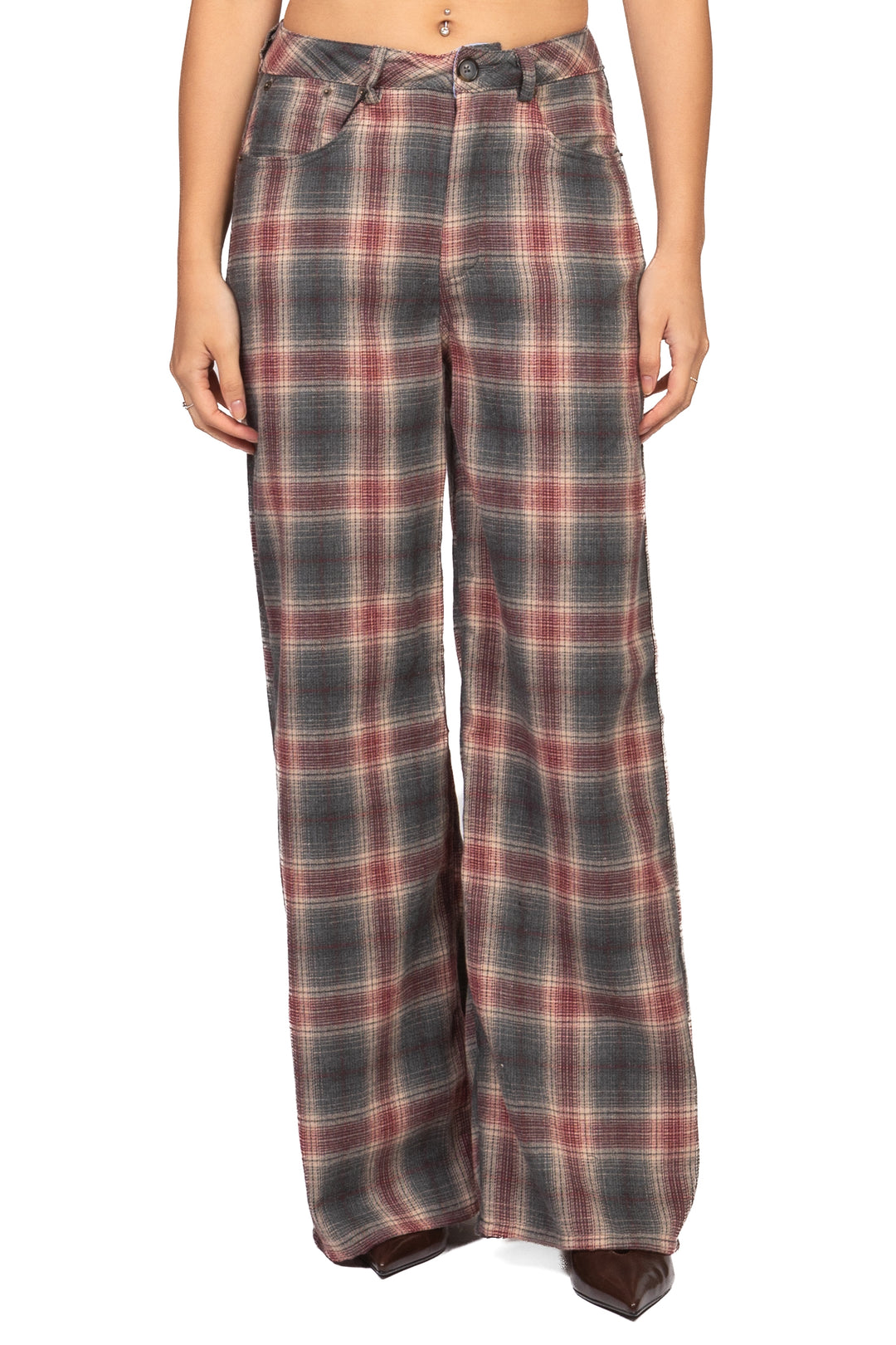 Tensione In - Pantalone palazzo check Art. W26P489