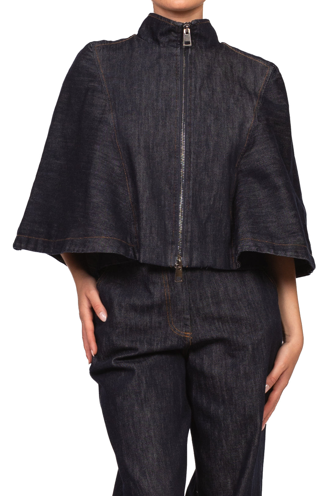 Tensione In - Giacca mantella in denim Art. W26J310