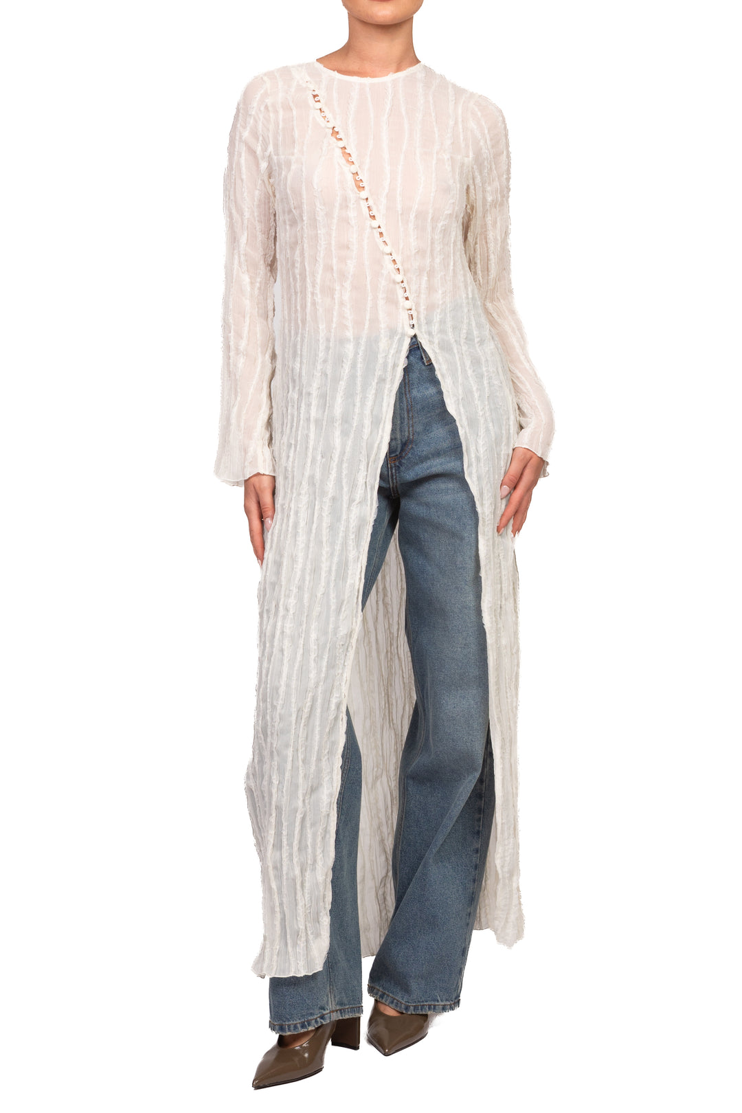 Tensione In - Abito goffrato con intarsi pizzo Art. FW260017