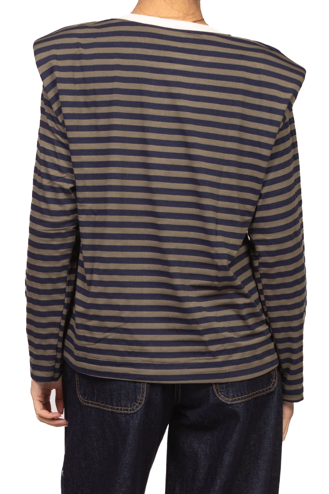 Have One - Maglia spalline rigata profilo contrasto Art. MXT-R197