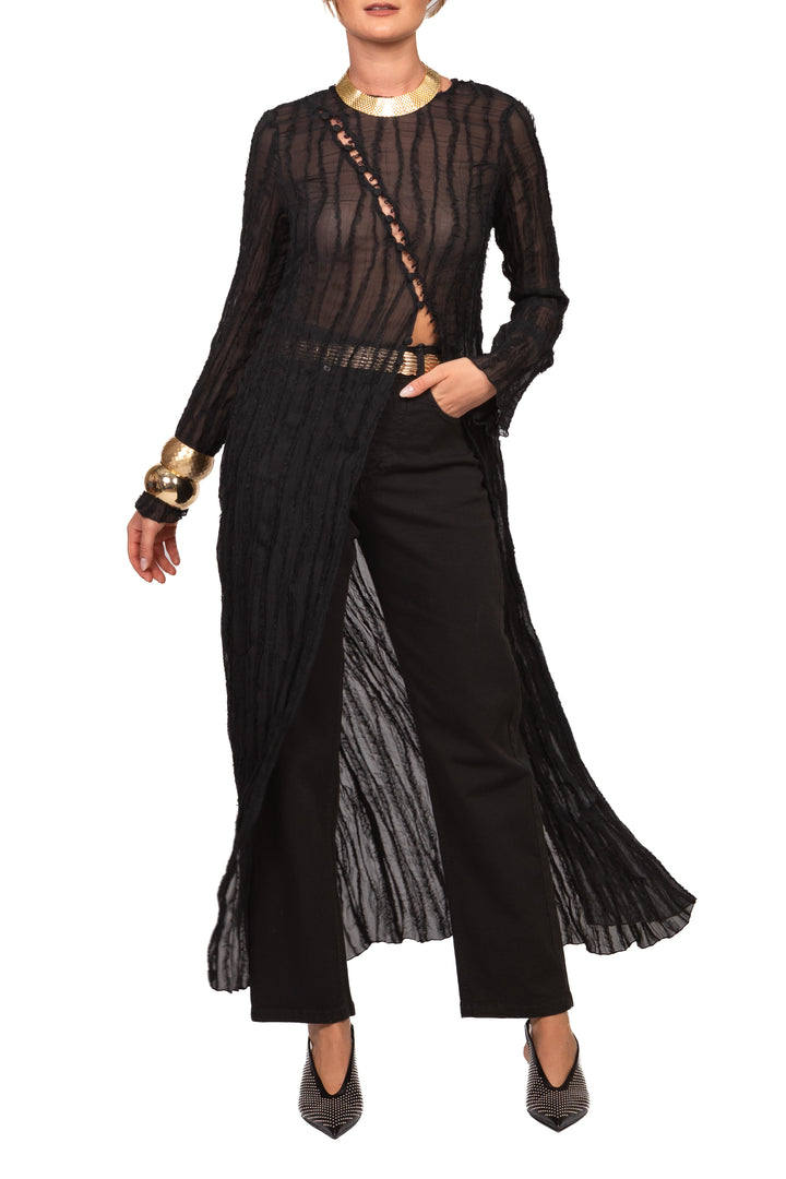 Tensione In - Abito goffrato con intarsi pizzo Art. FW260017