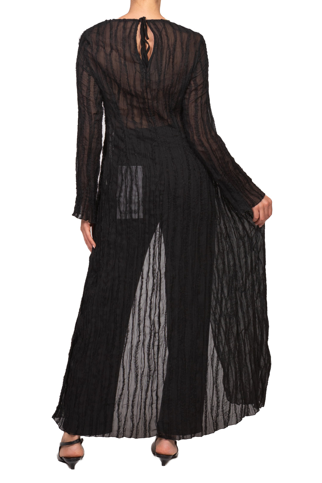 Tensione In - Abito goffrato con intarsi pizzo Art. FW260017