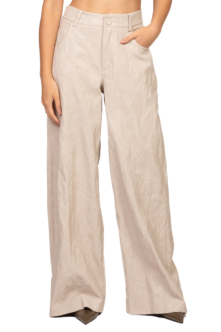 Tensione In - Pantalone palazzo ecopelle Art. HU667