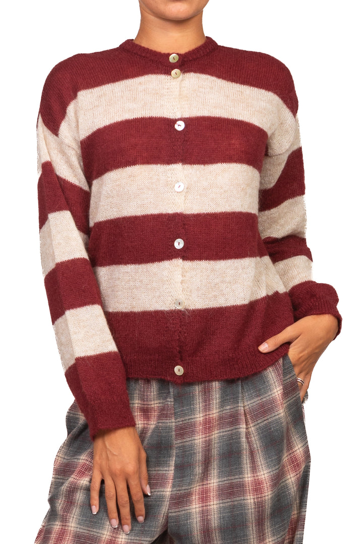 Vicolo - Cardigan rigato misto mohair Art. 7AC7179