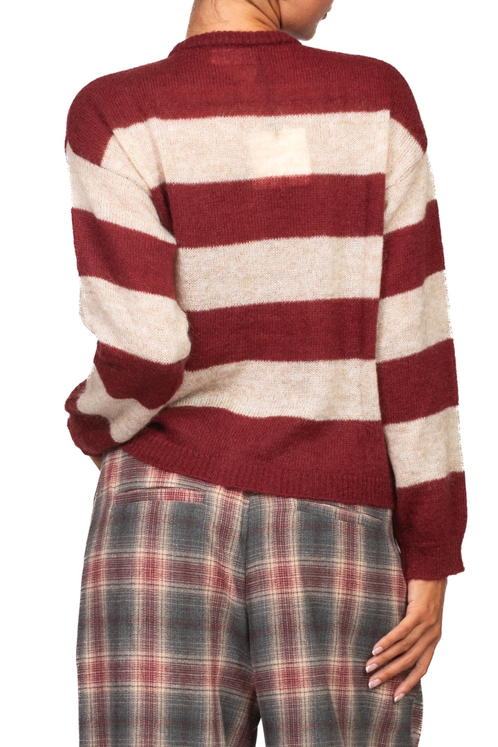 Vicolo - Cardigan rigato misto mohair Art. 7AC7179