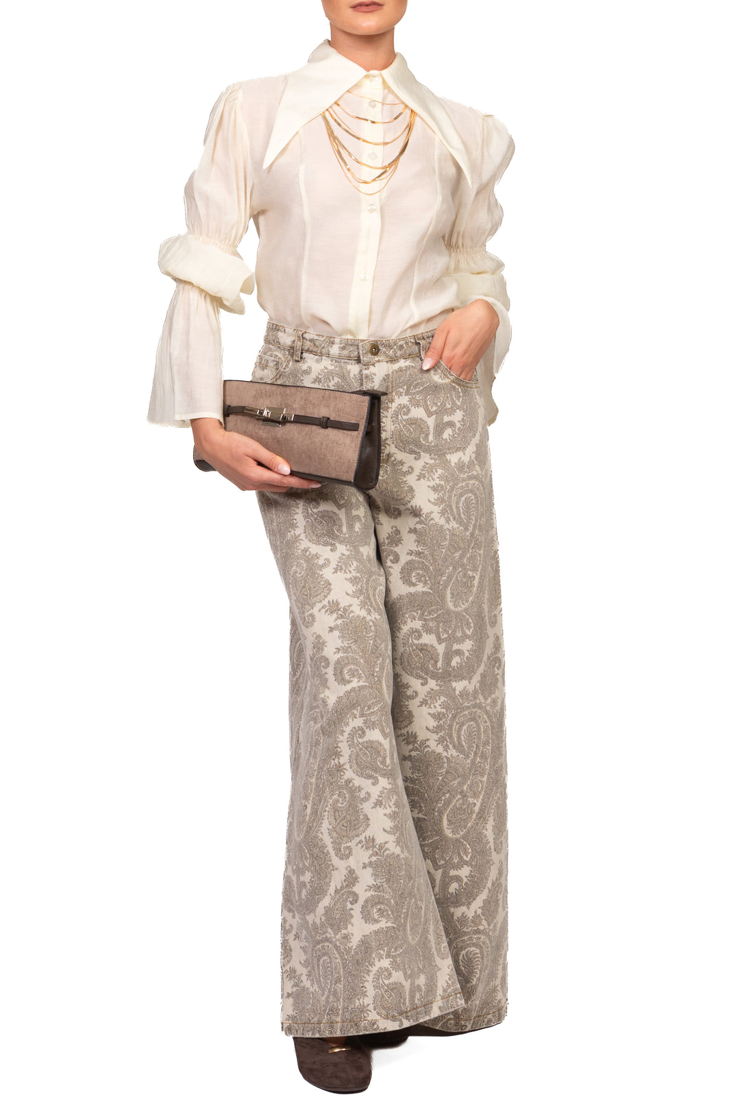 Vicolo - Jeans palazzo con stampa paisley Art. TAC0905
