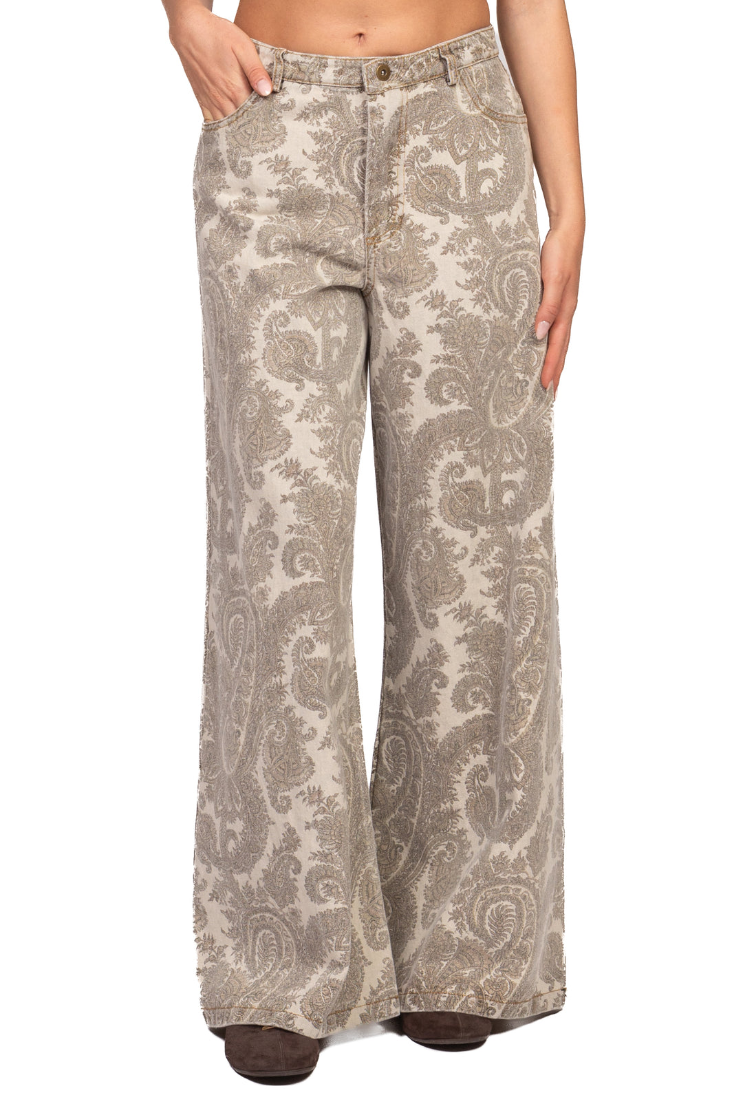 Vicolo - Jeans palazzo con stampa paisley Art. TAC0905
