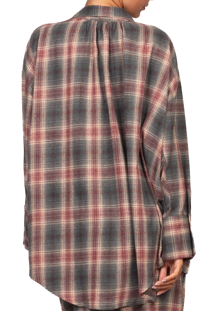 Vicolo - Twin set camicia con bralette fantasia check Art. TAC0969