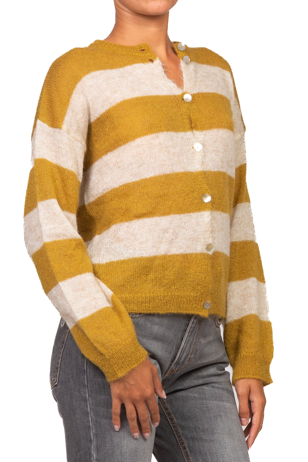 Vicolo - Cardigan rigato misto mohair Art. 7AC7179