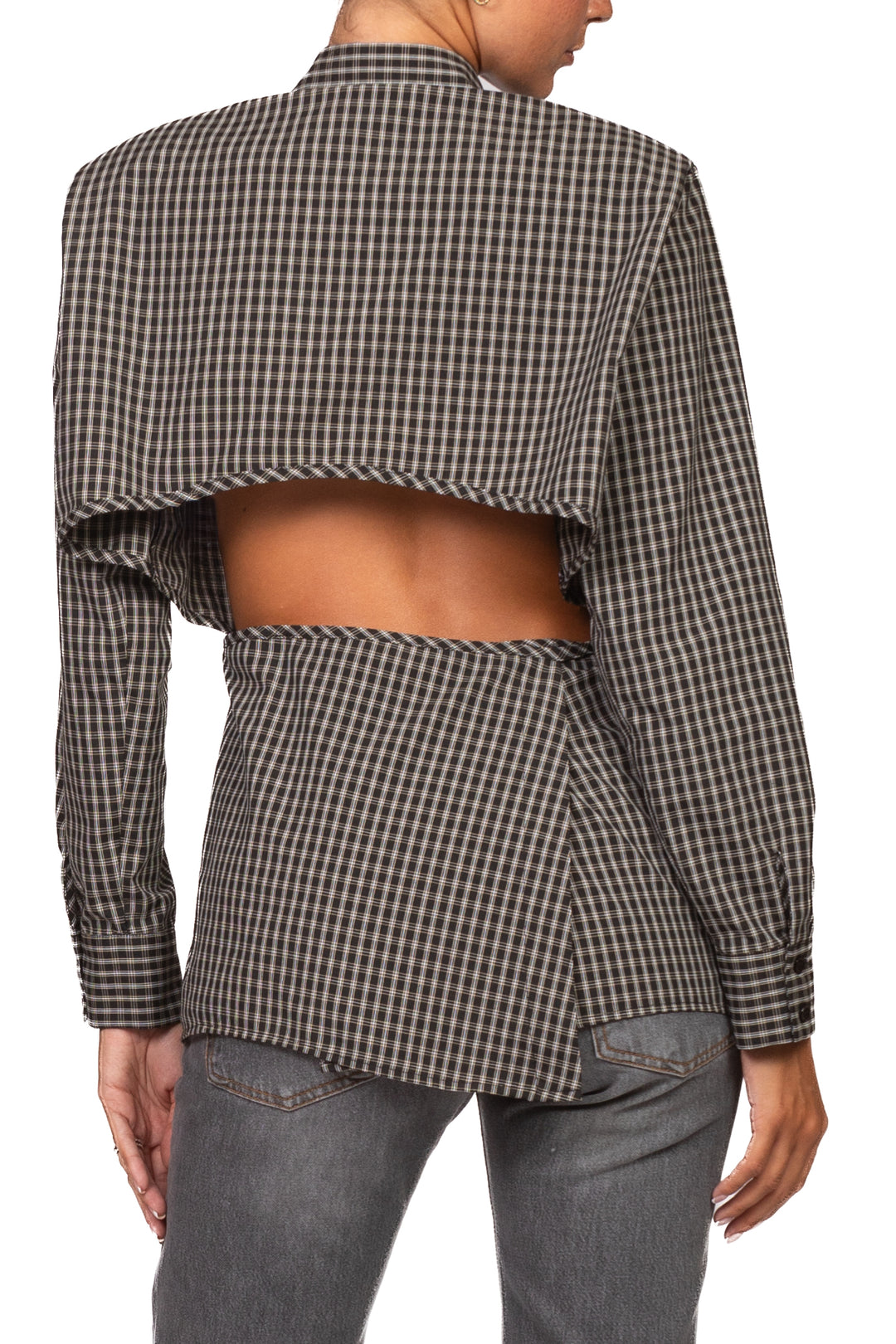 Vicolo - Camicia quadretti scollo posteriore Art. TAC0956