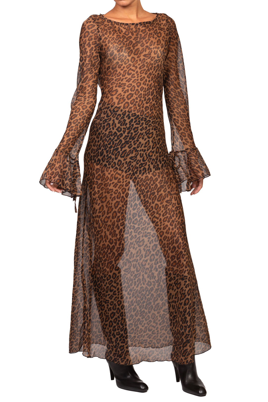 Tensione In - Abito animalier scollo barca Art. 40280