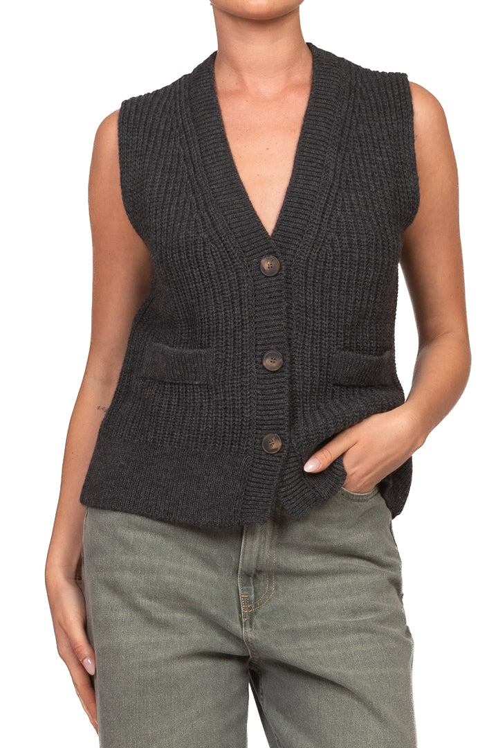 Vicolo - Gilet in maglia con bottoni Art. 5AC5029