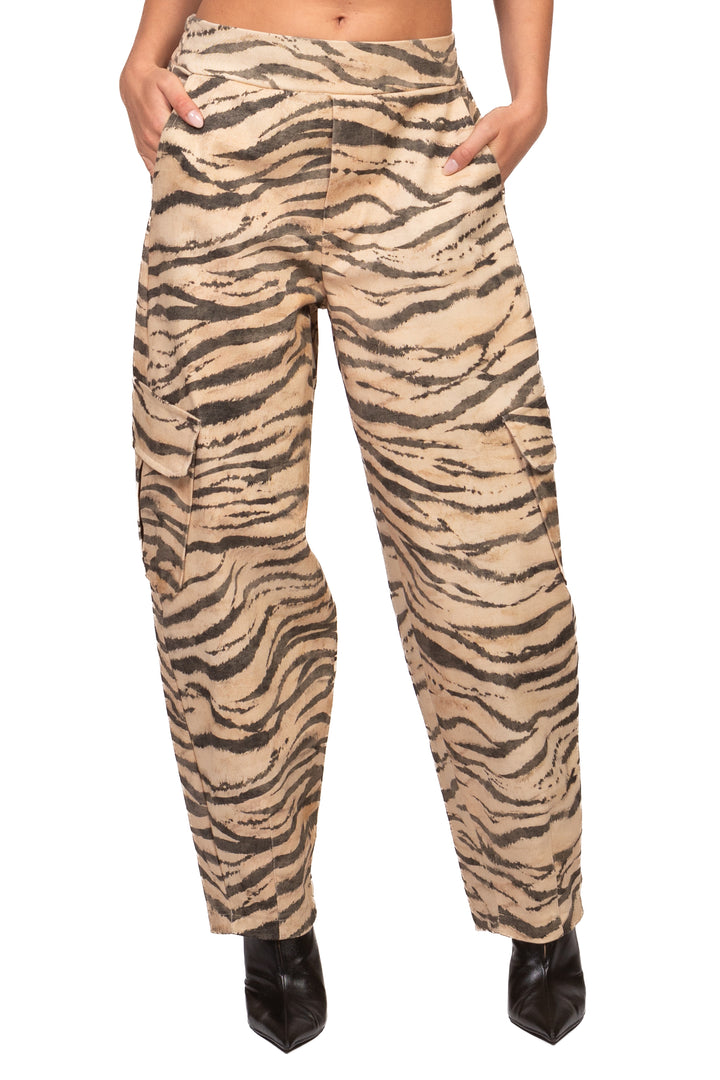 Tensione In - Pantalone cargo balloon zebrato Art. 40350