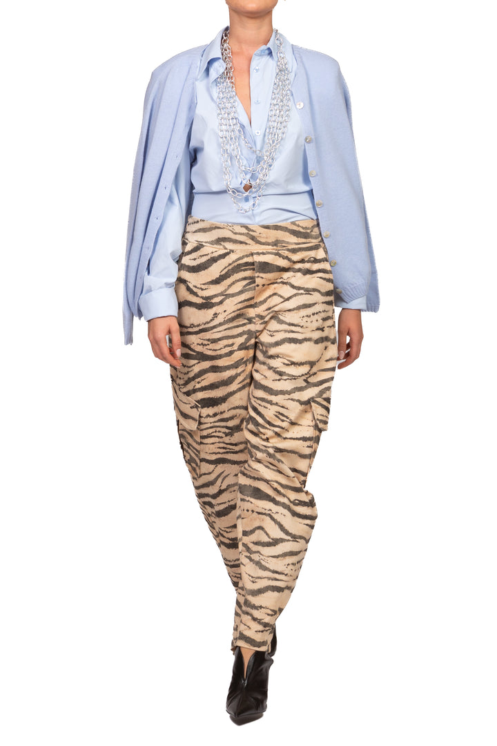 Tensione In - Pantalone cargo balloon zebrato Art. 40350