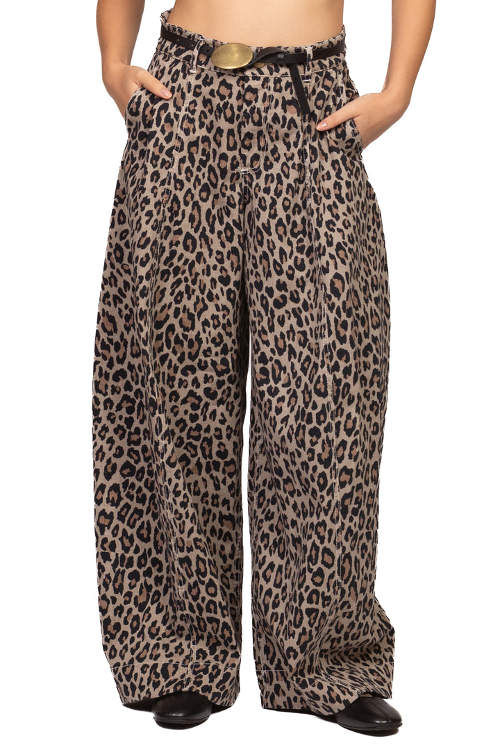 Tensione In - Pantalone barrel animalier Art. MX342