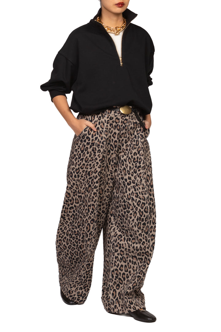 Tensione In - Pantalone barrel animalier Art. MX342