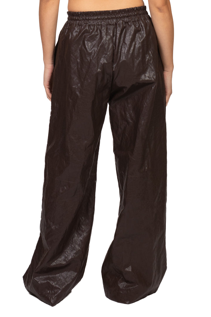 Tensione In - Pantalone palazzo in ecopelle con coulisse Art. GH651