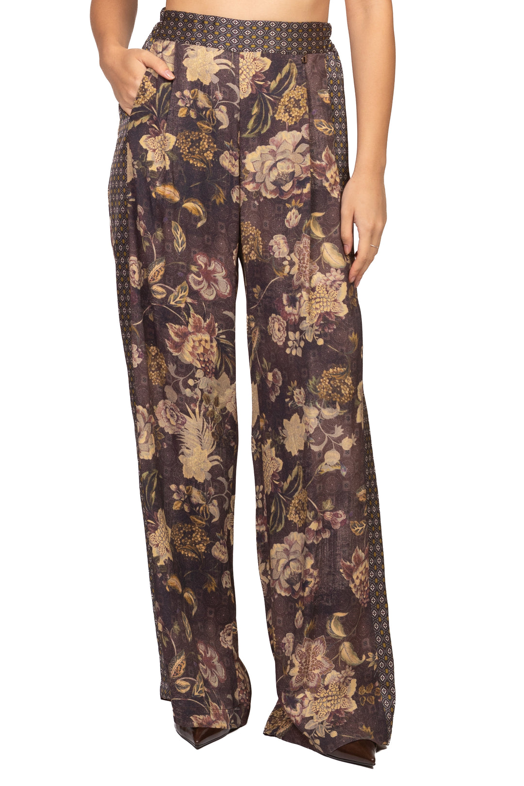 Dixie - Pantalone palazzo floreale Art. PDTC2CD