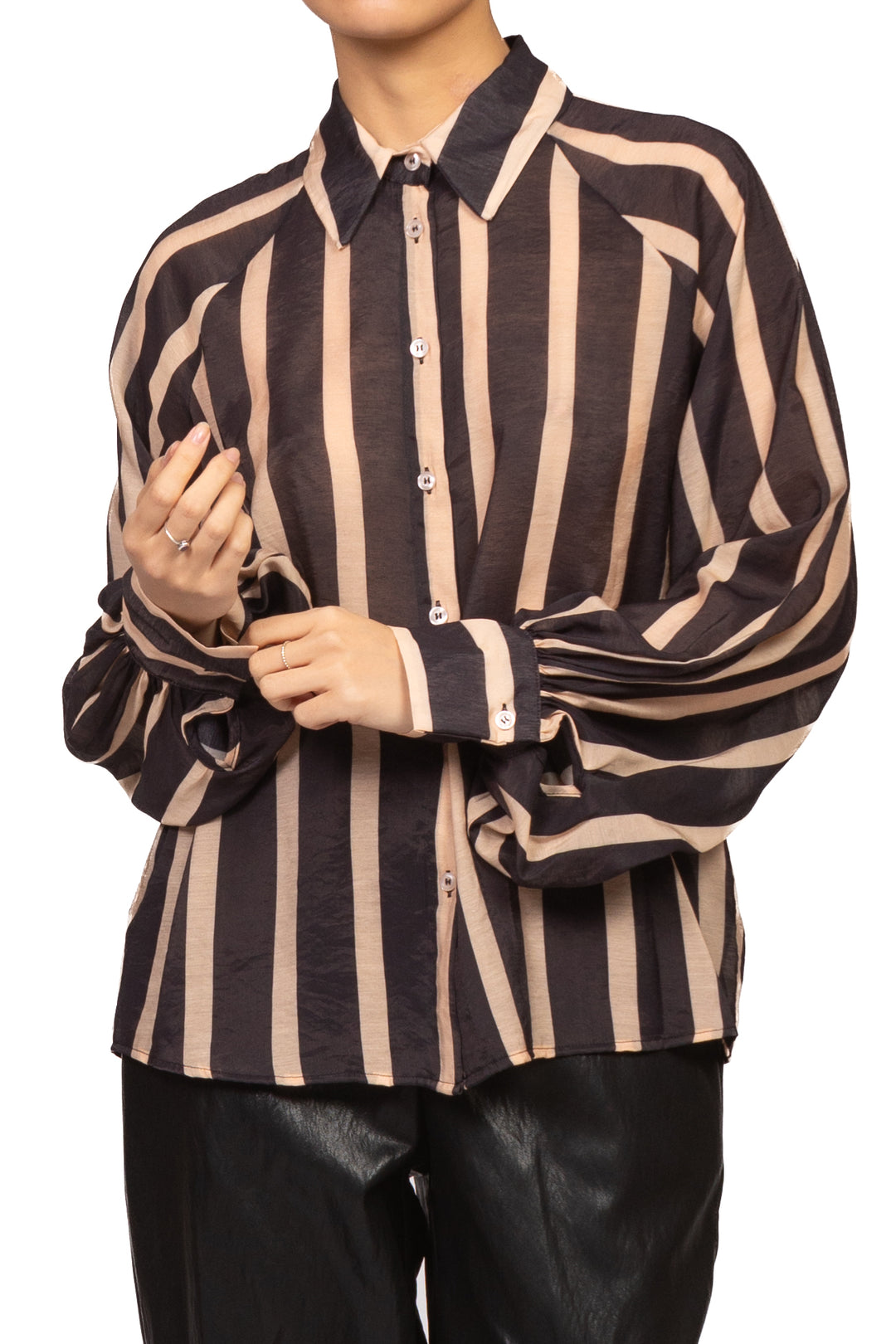 Dixie - Camicia rigata con manica palloncino Art. CFSF2IQ