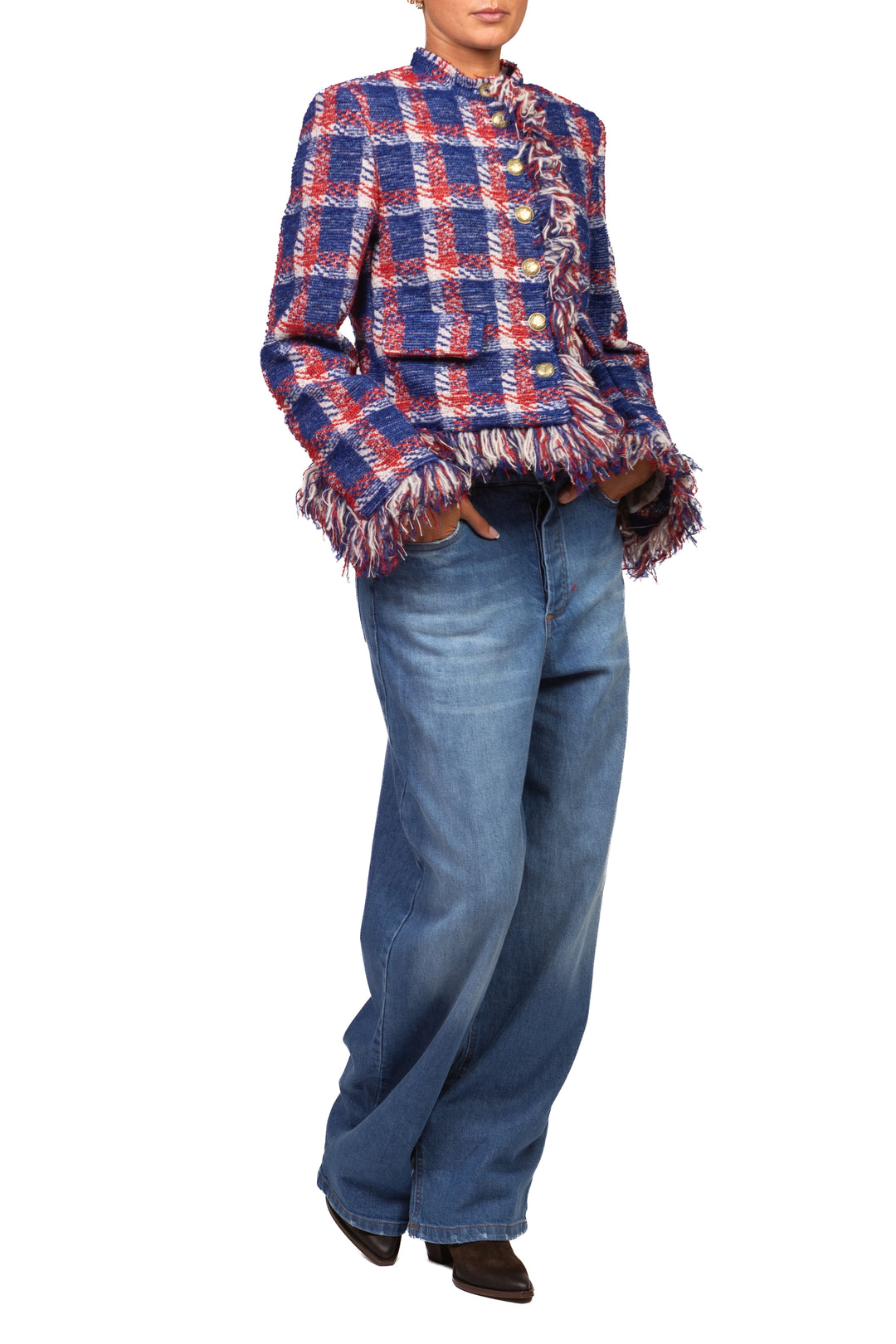 Tensione In - Jeans wide leg con foulard Art. W26P132