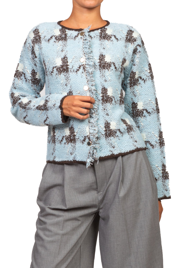 Tensione In - Cardigan in lana bouclé Art. W6HMG64A428